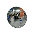 Indoor security circle stainless steel convex mirror with black rubber edge
